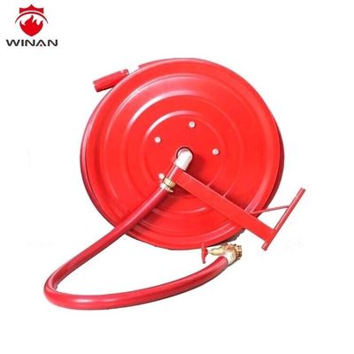 Wall Mounted First Aid Fire Hose Reel 25mm Or Customized Inside Dia.